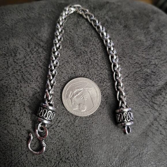 Men's stainless steel wheat chain chunky bracelet - Picture 5 of 5